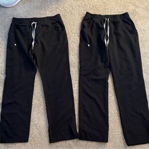 2 - Figs Black Kade Scrub Pants - Large Tall